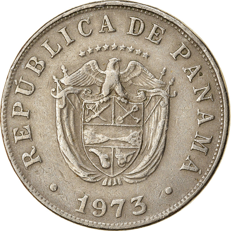 Moneda Panamá 5 Centesimos 1973 MBC Cobre - níquel KM:23.2