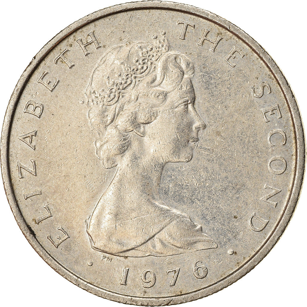 Munten, Eiland Man, Elizabeth II, 5 Pence, 1976, ZF, Copper-nickel, KM:35.1