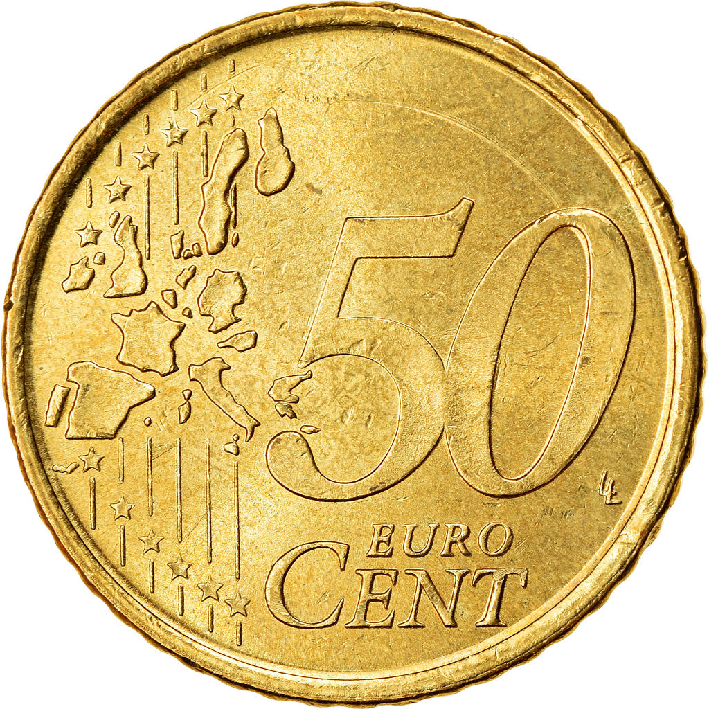 Spain, 50 Euro Cent, 2000, AU(55-58), Brass, KM:1045