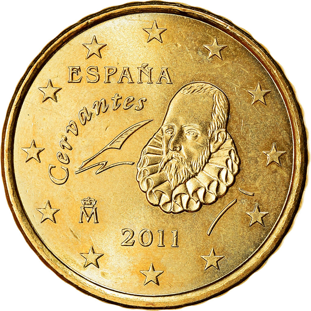 Spanien, 10 Euro Cent, 2011, UNZ, Messing, KM:1147