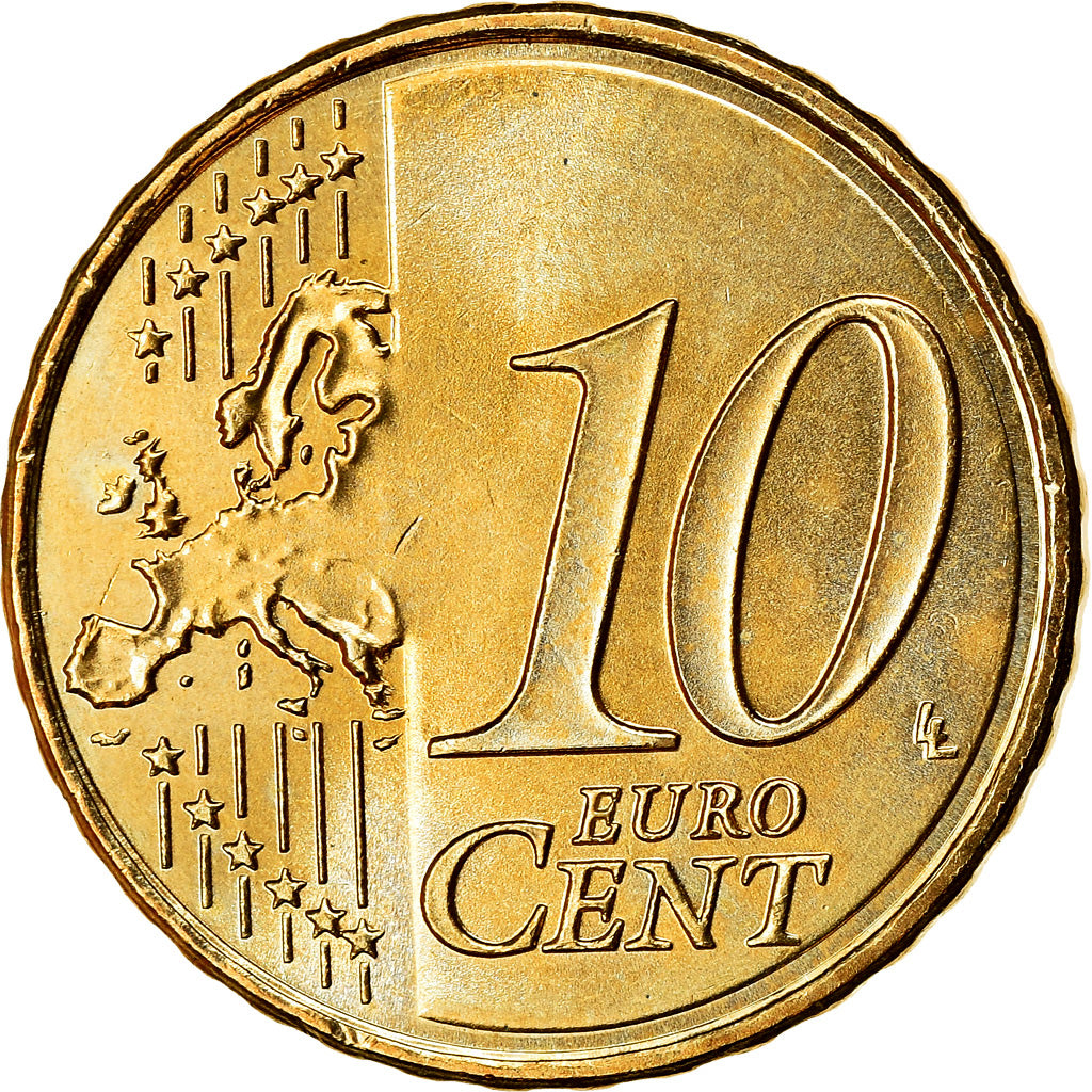 Spanien, 10 Euro Cent, 2011, UNZ, Messing, KM:1147