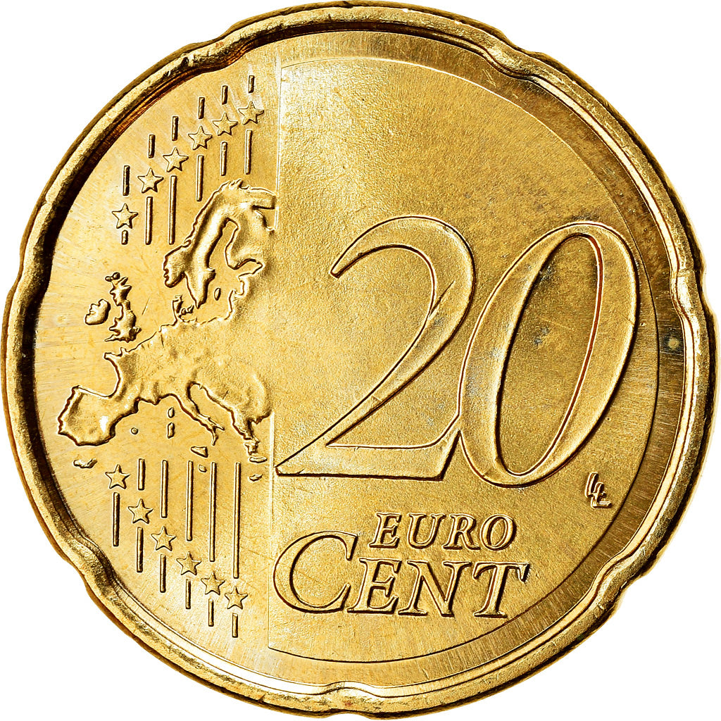 Spain, 20 Euro Cent, 2011, MS(63), Brass, KM:1148