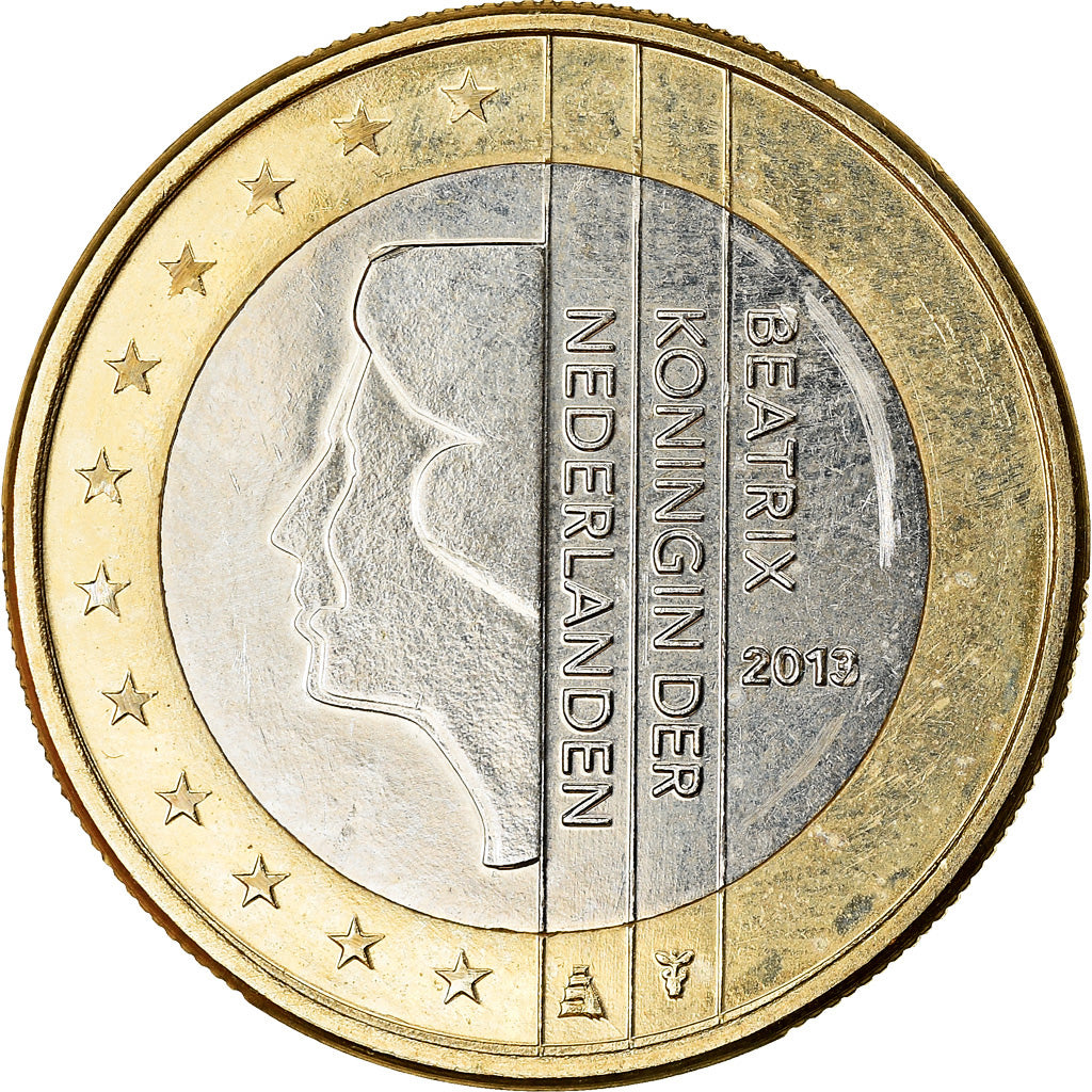 Netherlands, Euro, 2013, AU(55-58), Bi-Metallic, KM:271