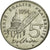 Moneda, Francia, Voltaire, 5 Francs, 1994, MBC+, Níquel, KM:1063, Gadoury:775