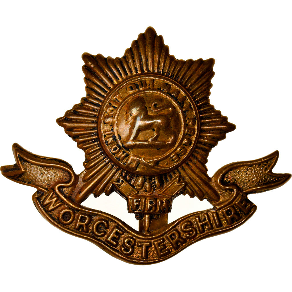 Regno Unito, Capbadge, Worcestershire Regiment, medaglia, 1914-1918, Eccellente