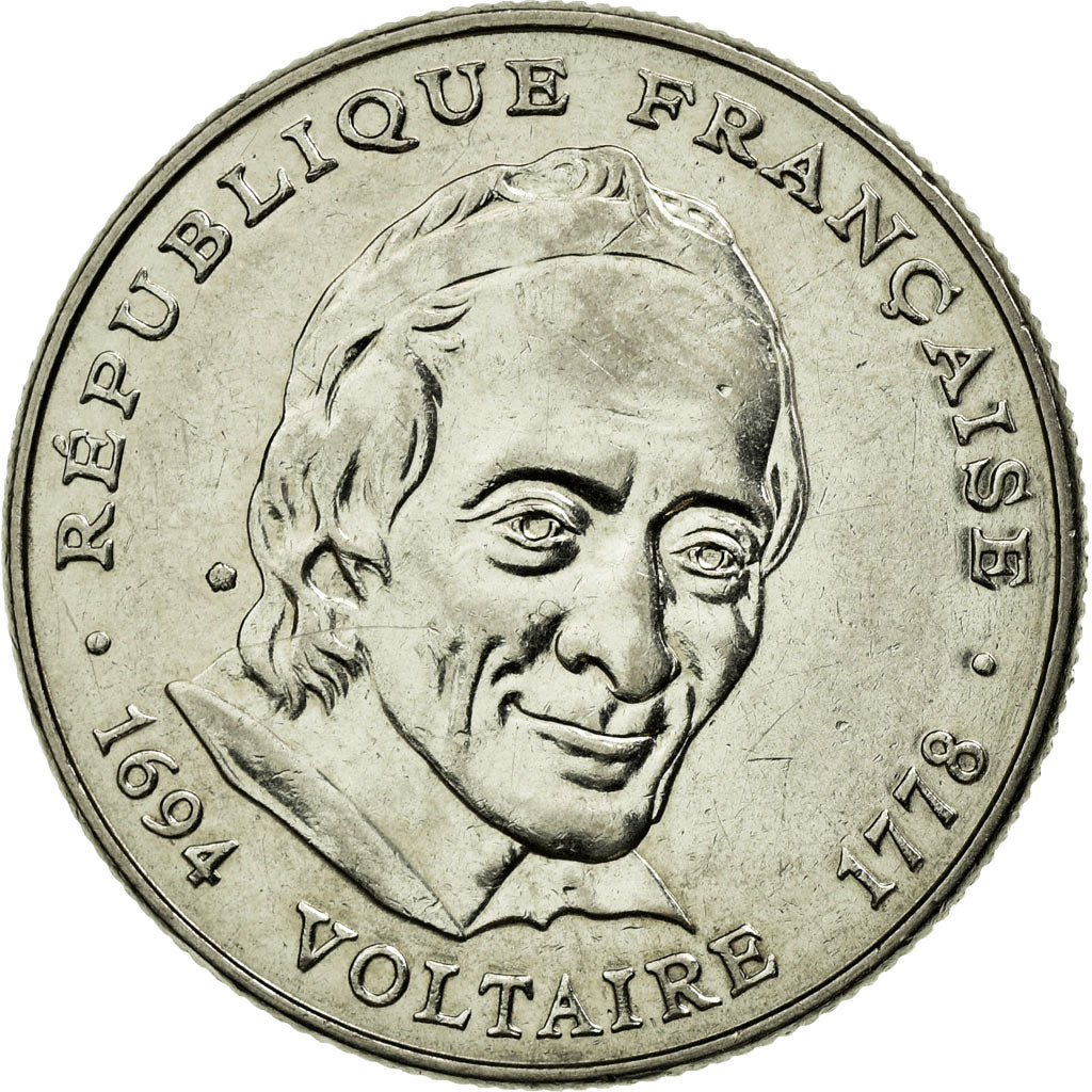 Coin, France, Voltaire, 5 Francs, 1994, AU(55-58), Nickel, KM:1063, Gadoury:775