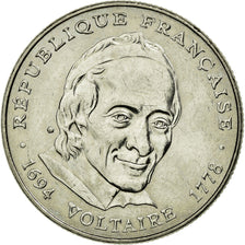 Munten, Frankrijk, Voltaire, 5 Francs, 1994, PR+, Nickel, KM:1063, Gadoury:775