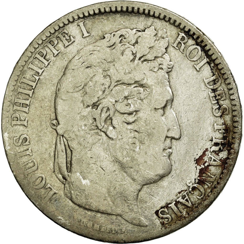 Munten, Frankrijk, Louis-Philippe, 5 Francs, 1831, Lyon, ZG+, Zilver, KM:745.4