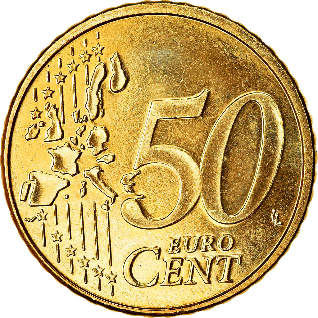 Belgia, 50 Euro Cent, 2004, Brussels, AU(55-58), Mosiądz, KM:229