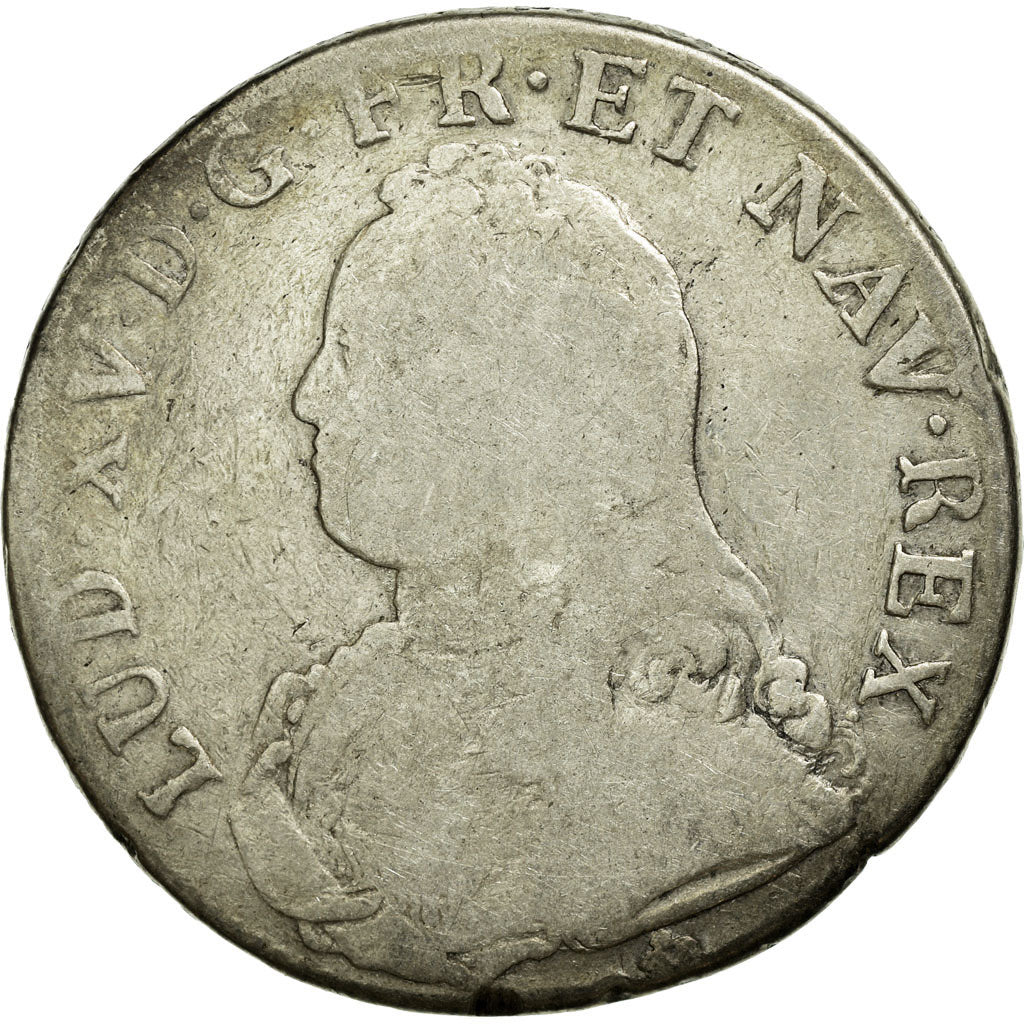 Coin, France, Louis XV, Écu aux branches d'olivier, Ecu, 1727, Perpignan