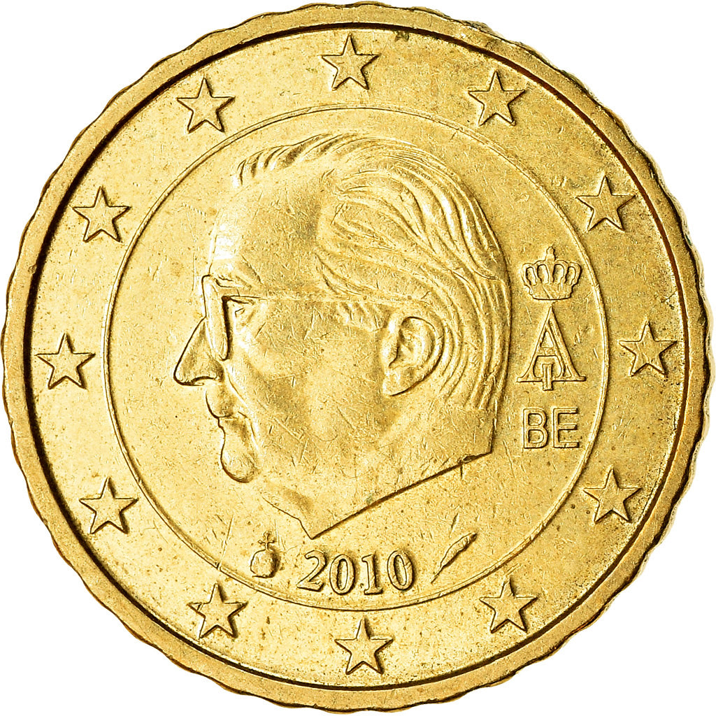 België, 10 Euro Cent, 2010, PR, Tin, KM:277