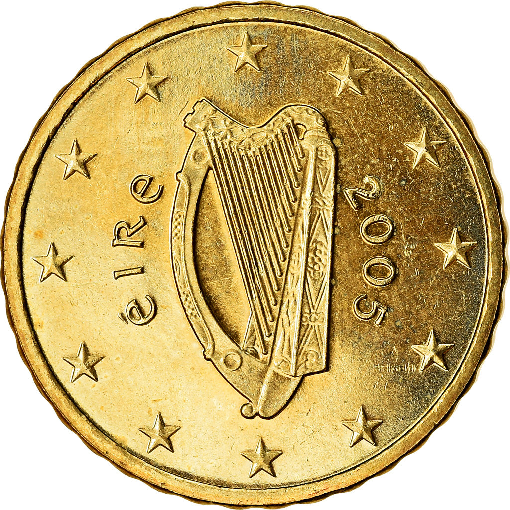 REPÚBLICA DA IRLANDA, 10 Euro Cent, 2005, MS(63), Latão, KM:35