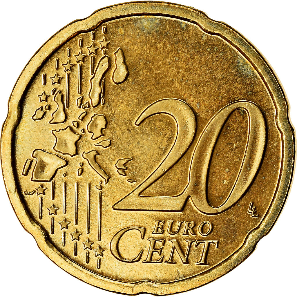 REPÚBLICA DA IRLANDA, 20 Euro Cent, 2005, MS(63), Latão, KM:36