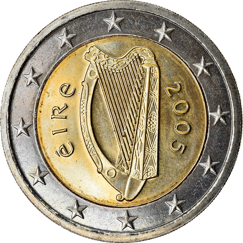 REPÚBLICA DA IRLANDA, 2 Euro, 2005, MS(63), Bimetálico, KM:39
