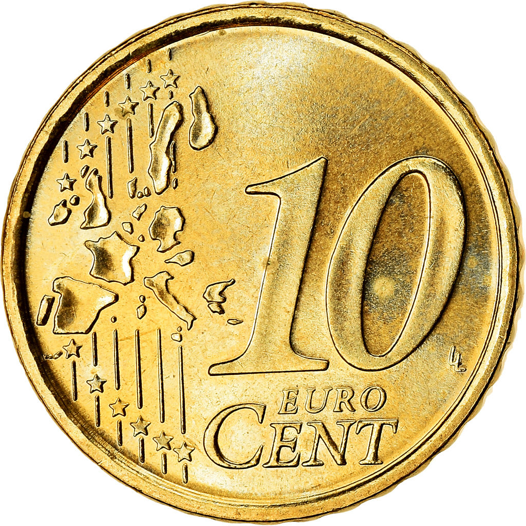 Italy, 10 Euro Cent, 2005, AU(55-58), Brass, KM:213