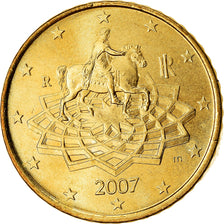 Italien, 50 Euro Cent, 2007, UNZ, Messing, KM:215