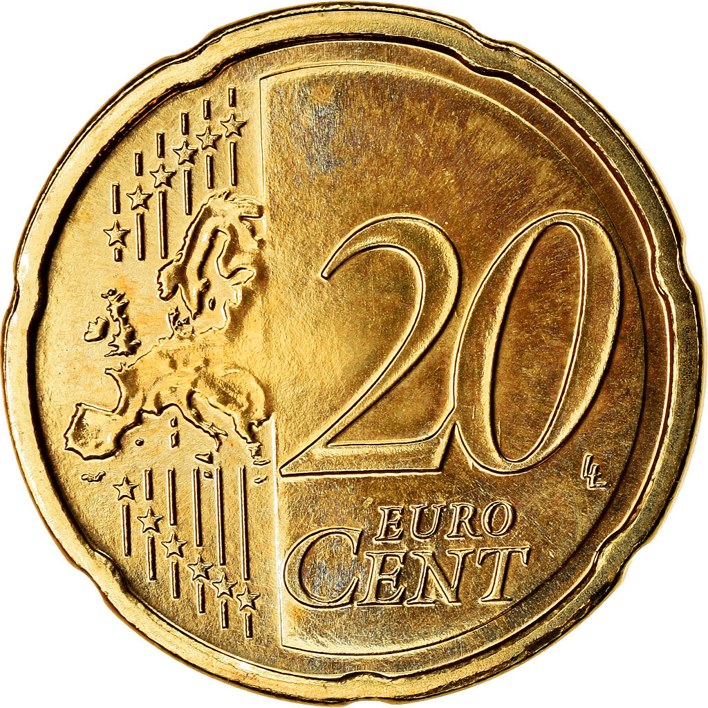 Malte, 20 Euro Cent, 2012, SPL, Laiton, KM:129