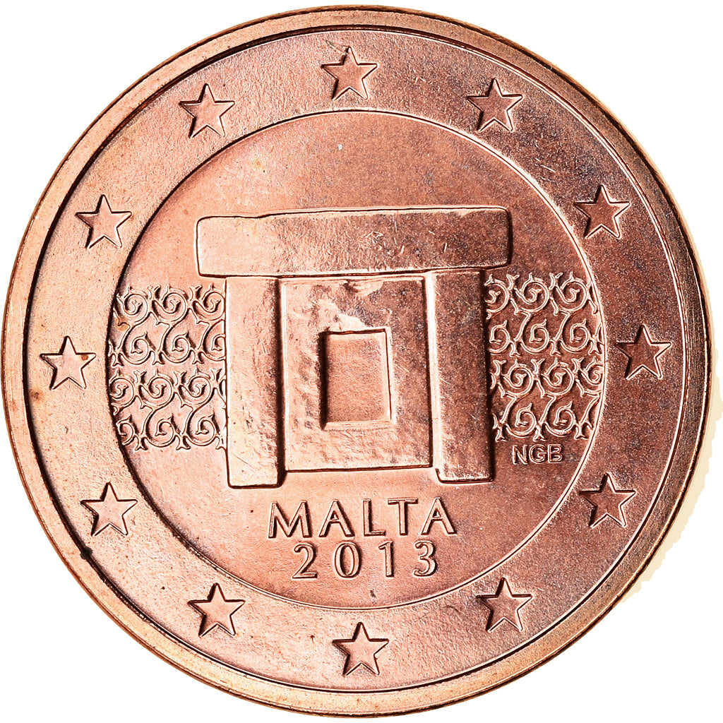 Malta, 5 Euro Cent, 2013, SPL, Acciaio placcato rame
