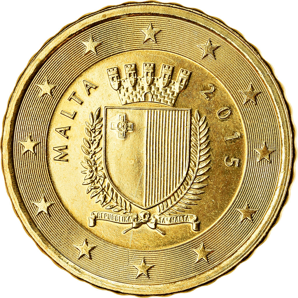 Malta, 10 Euro Cent, 2015, SPL, Ottone