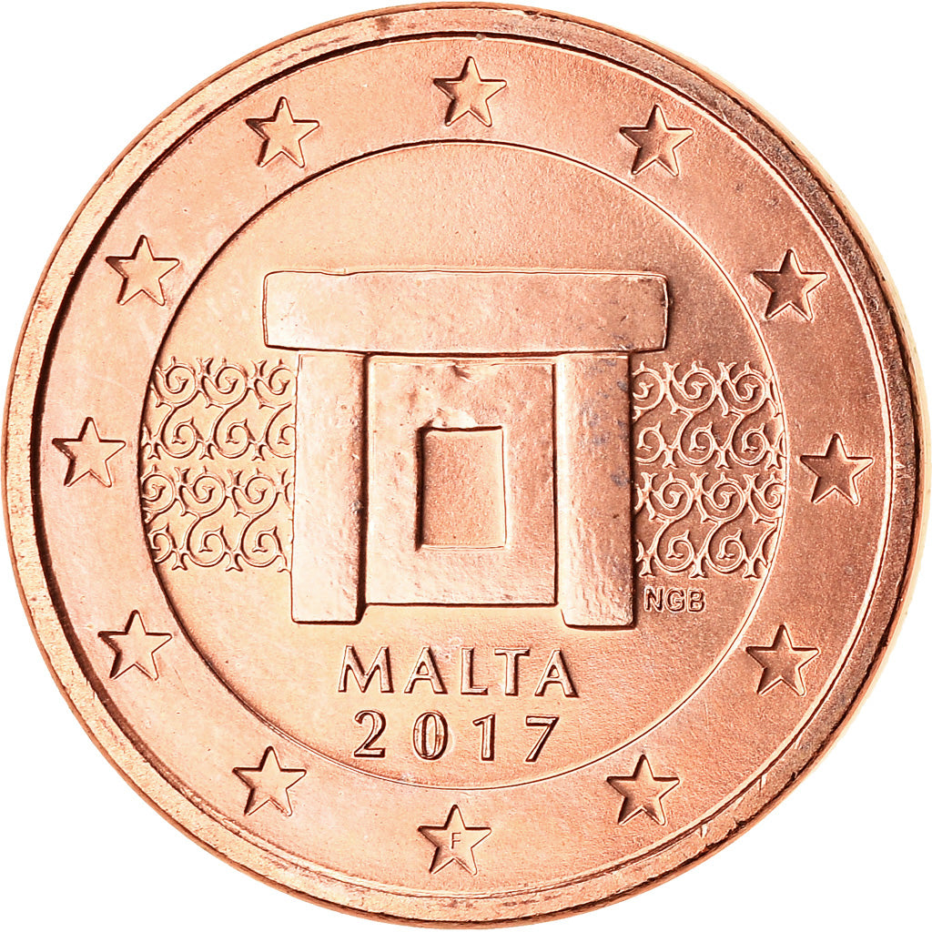 Malta, Euro Cent, 2017, SPL, Acciaio placcato rame