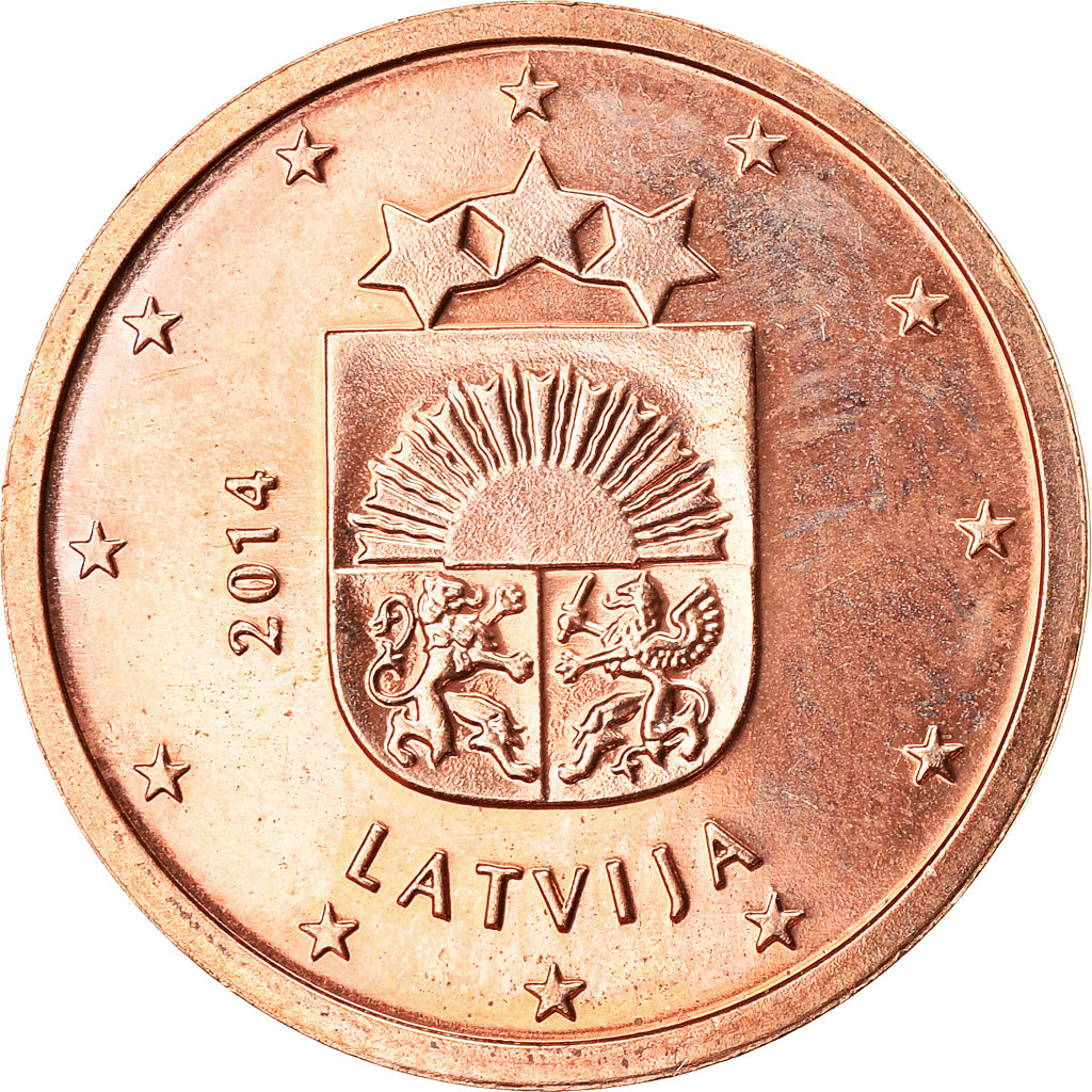 Lettonia, 2 Euro Cent, 2014, SPL, Acciaio placcato rame