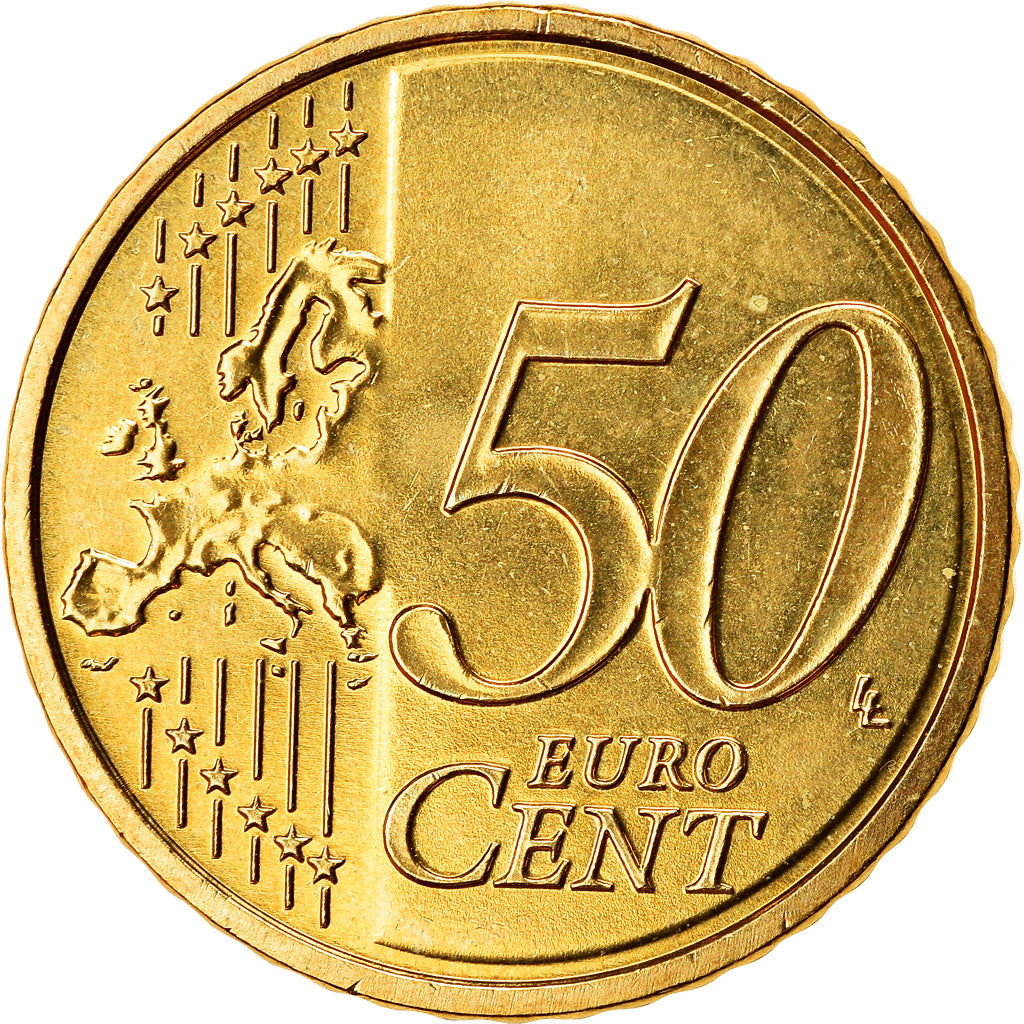 Latvia, 50 Euro Cent, 2014, MS(63), Brass