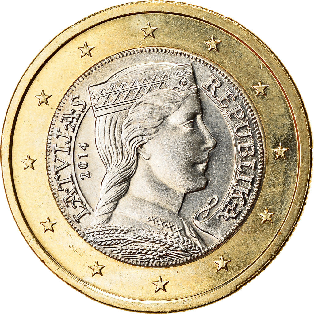 Latvia, Euro, 2014, SPL, Bi-Metallic