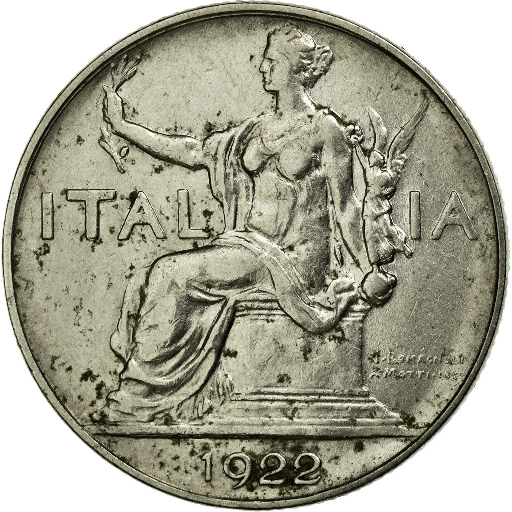 Monnaie, Italie, Vittorio Emanuele III, Lira, 1922, Rome, TTB+, Nickel, KM:62