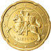 Lithuania, 20 Euro Cent, 2015, UNZ, Messing