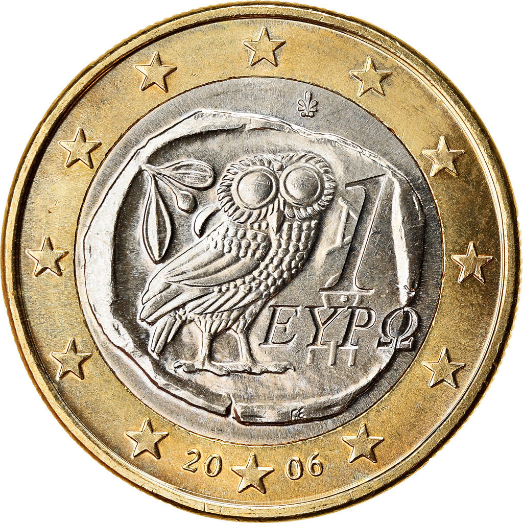 Greece, Euro, 2006, MS(63), Bi-Metallic, KM:187
