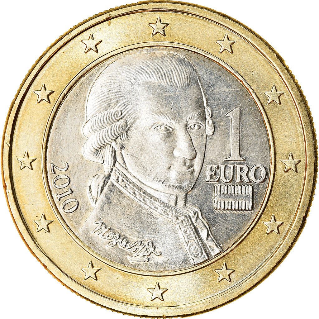 Austria, Euro, 2010, Vienna, MS(63), Bimetaliczny, KM:3142