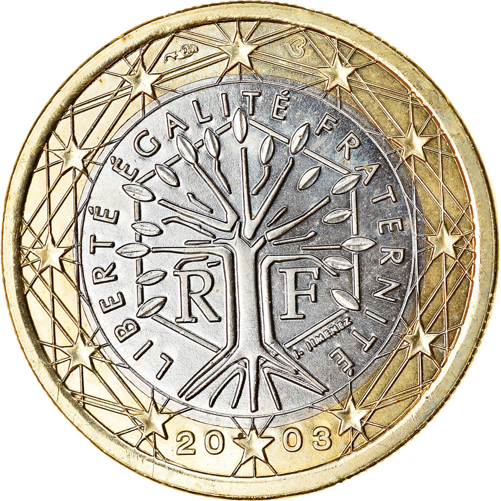Francja, Euro, 2003, Paris, AU(55-58), Bimetaliczny, KM:1288