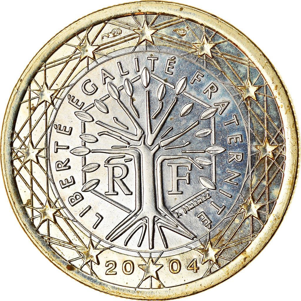 France, Euro, 2004, AU(55-58), Bi-Metallic, KM:1288