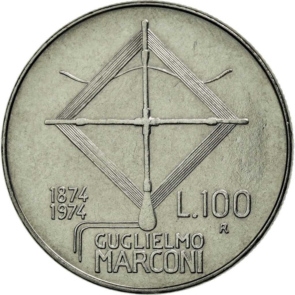 Coin, Italy, 100 Lire, 1974, Rome, MS(60-62), Stainless Steel, KM:102
