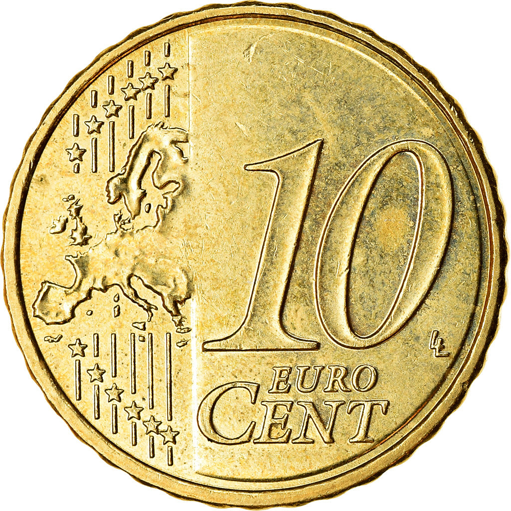 France, 10 Euro Cent, 2013, AU(55-58), Brass, KM:1410