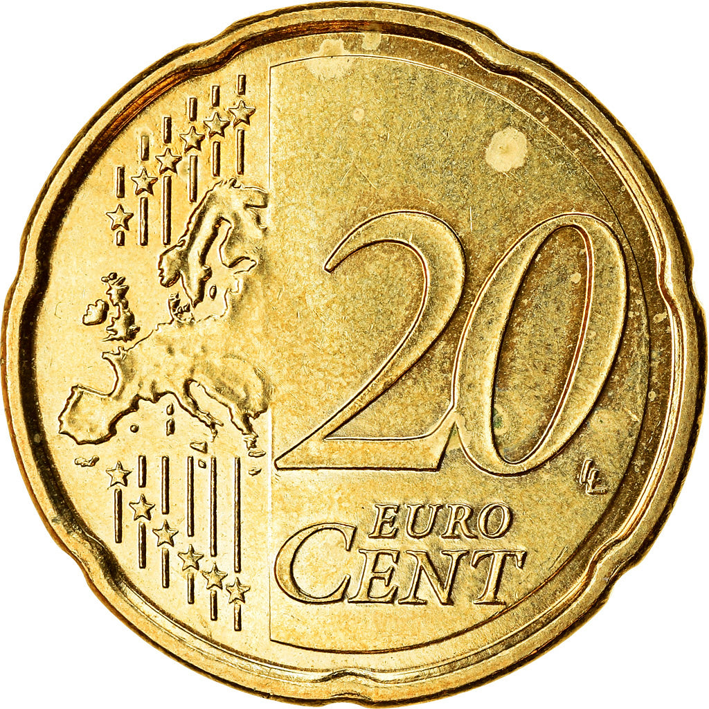 France, 20 Euro Cent, 2013, AU(55-58), Brass, KM:1411