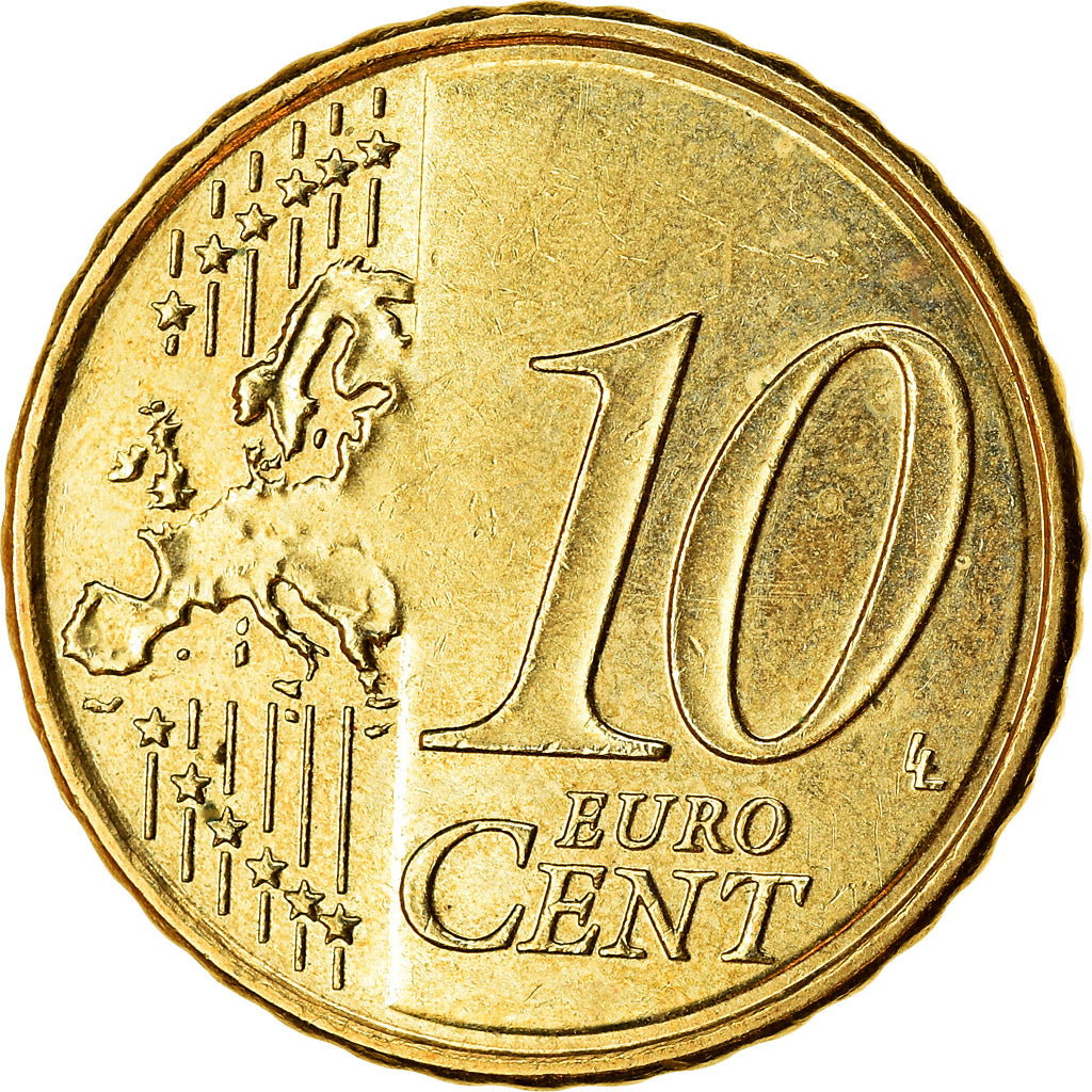 France, 10 Euro Cent, 2016, EF(40-45), Brass