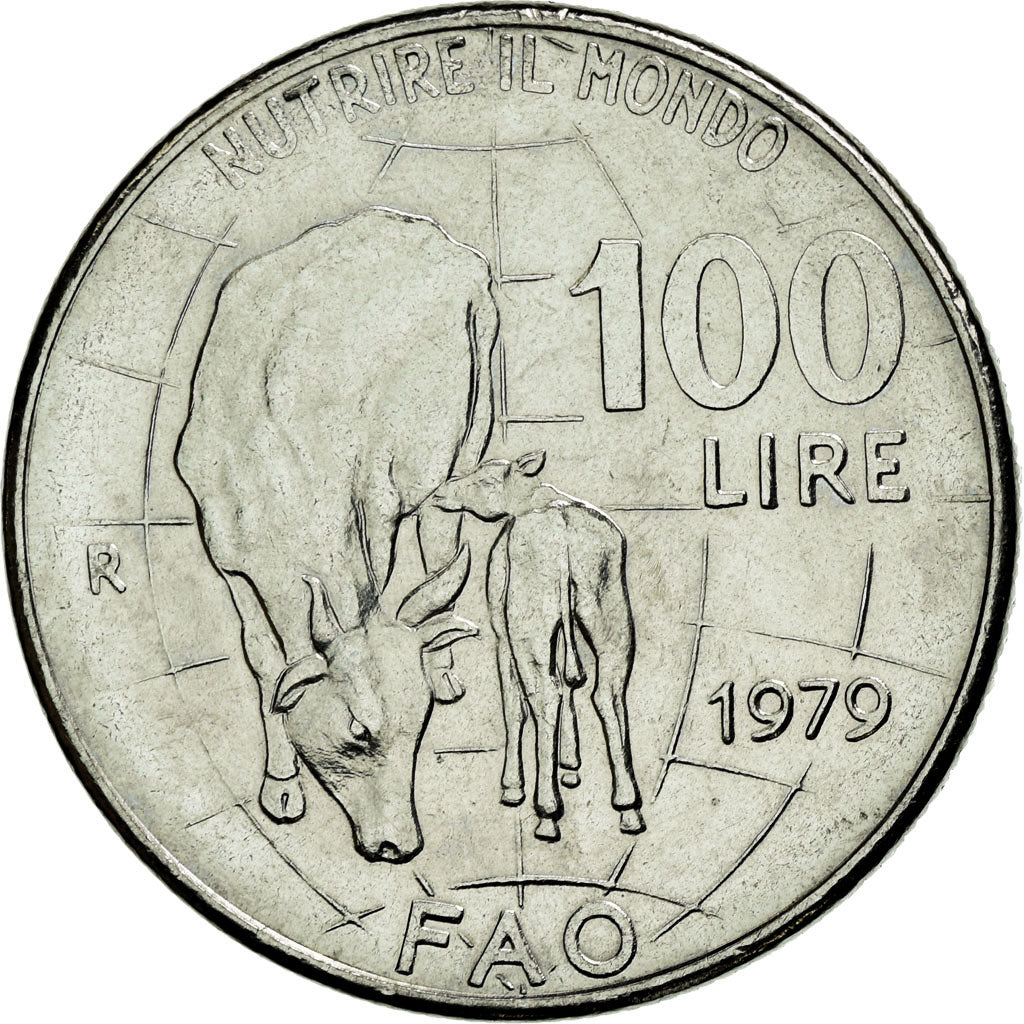 Coin, Italy, 100 Lire, 1979, Rome, MS(60-62), Stainless Steel, KM:106