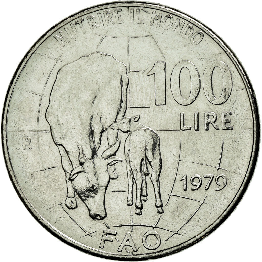 Coin, Italy, 100 Lire, 1979, Rome, AU(55-58), Stainless Steel, KM:106