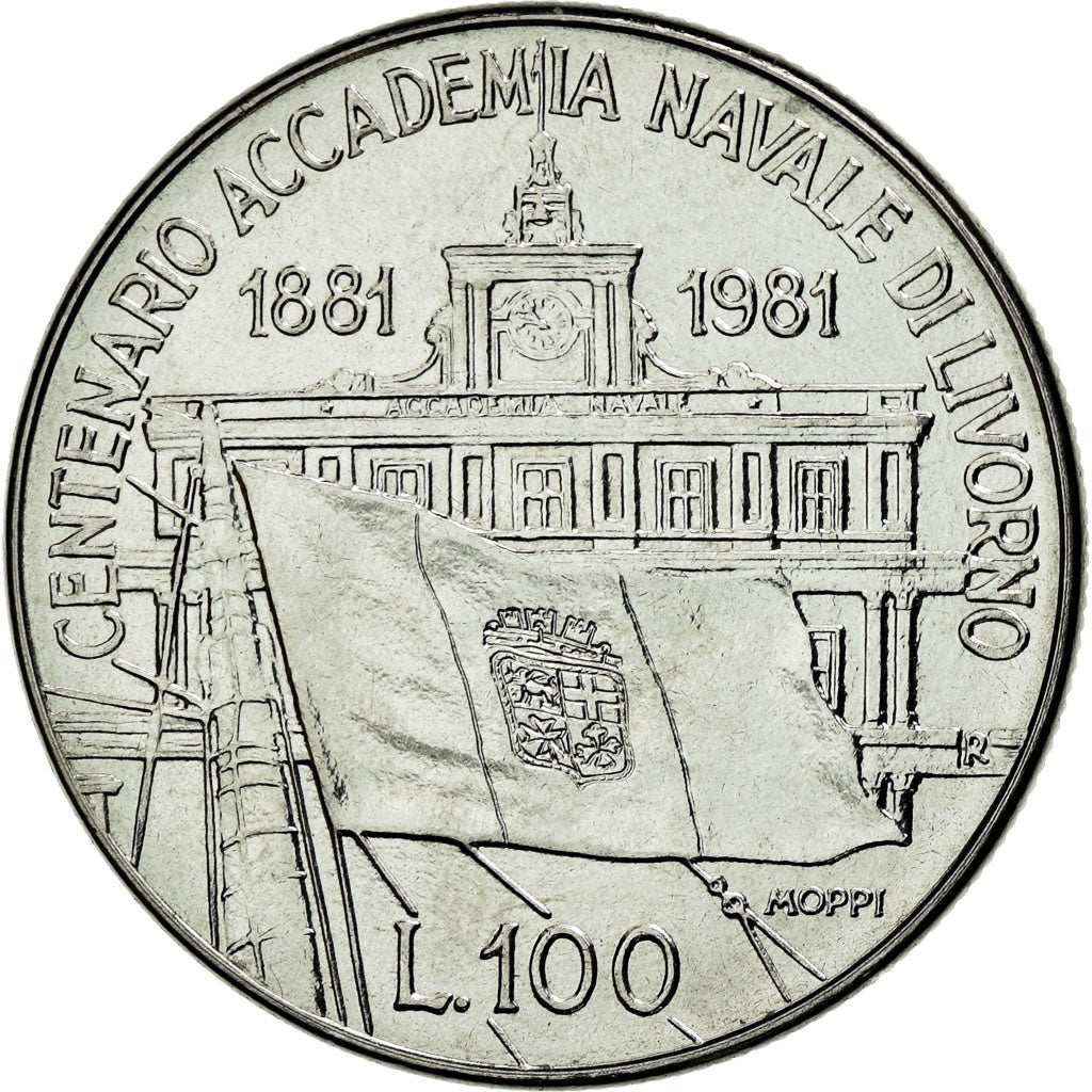 Coin, Italy, 100 Lire, 1981, Rome, MS(60-62), Stainless Steel, KM:108