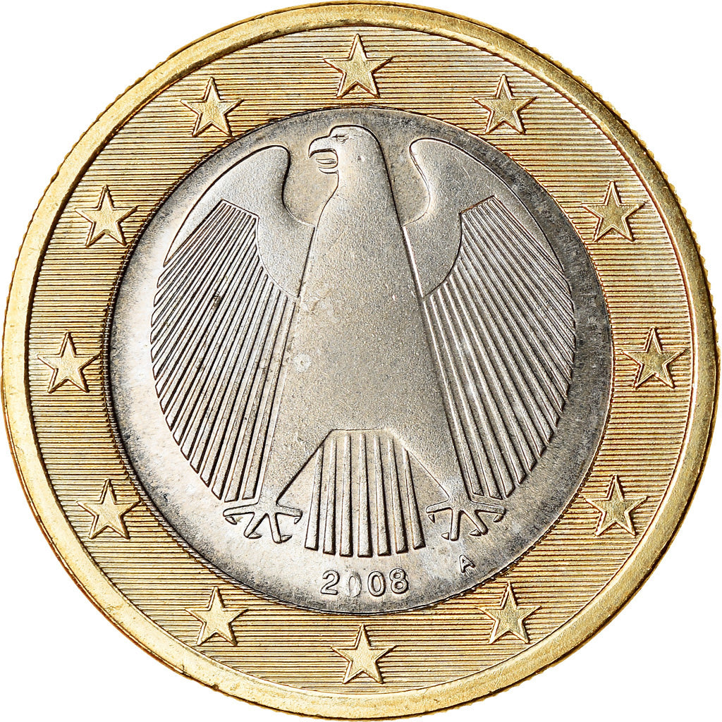 GERMANY - FEDERAL REPUBLIC, Euro, 2008, MS(63), Bi-Metallic, KM:257
