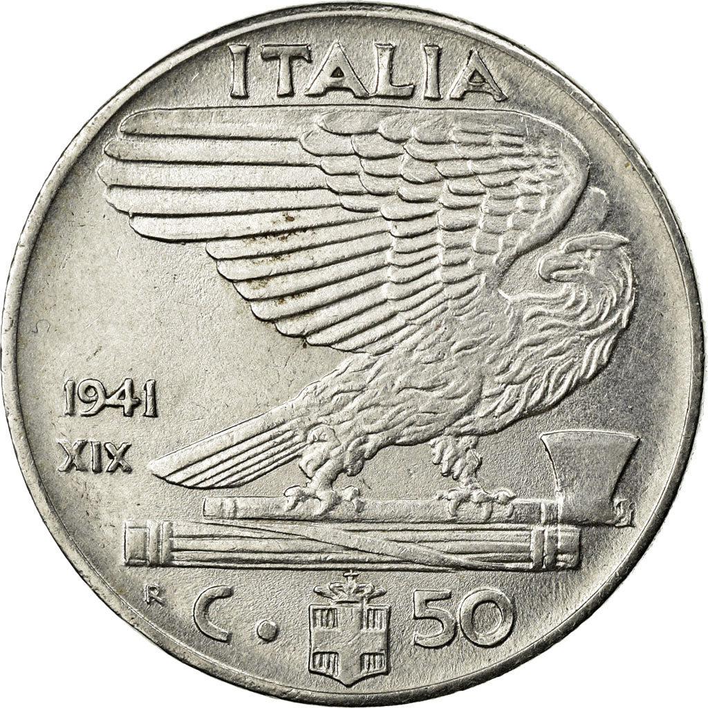 Münze, Italien, Vittorio Emanuele III, 50 Centesimi, 1941, Rome, SS+, Stainless