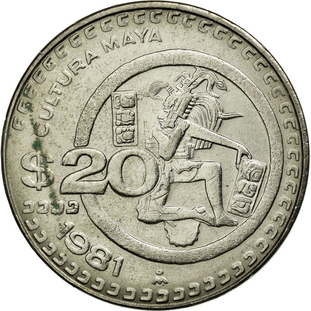 Coin, Mexico, 20 Pesos, 1981, Mexico City, EF(40-45), Copper-nickel, KM:486