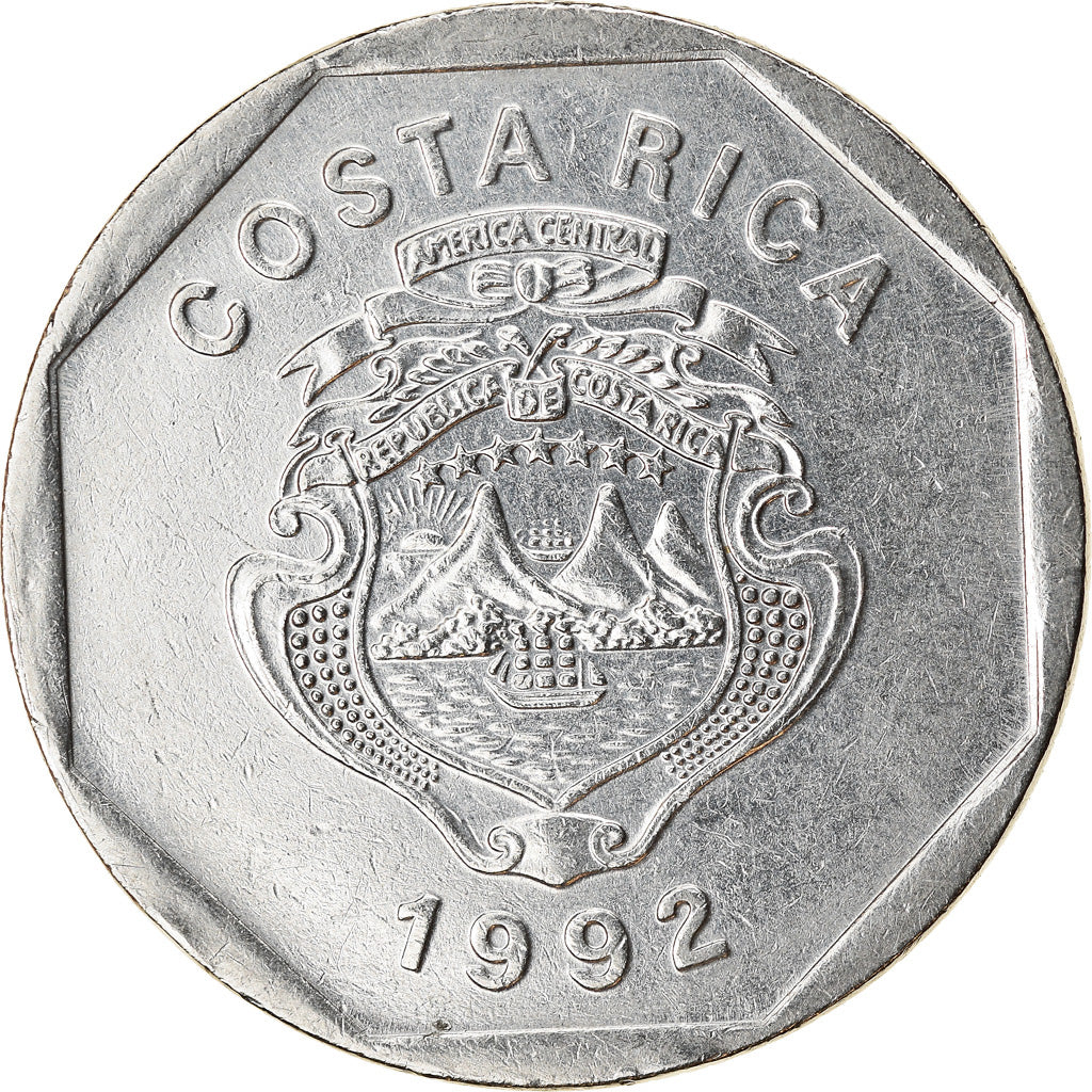 Coin, Costa Rica, 10 Colones, 1992, MS(63), Stainless Steel, KM:215.1