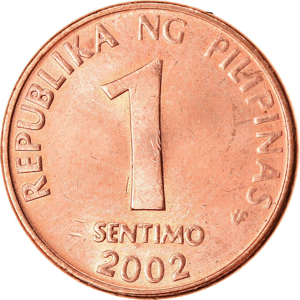Coin, Philippines, Sentimo, 2002, MS(63), Copper Plated Steel, KM:273