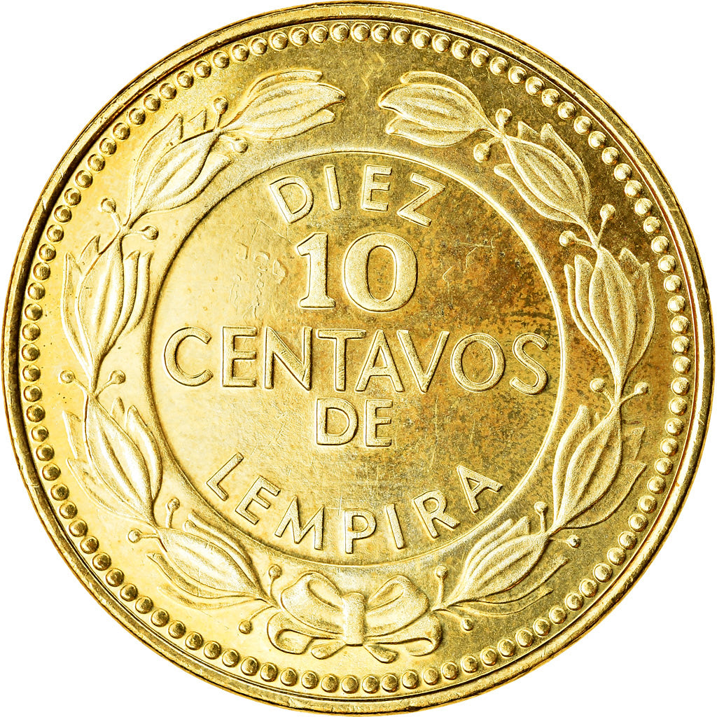 Coin, Honduras, 10 Centavos, 2006, MS(63), Brass, KM:76.4