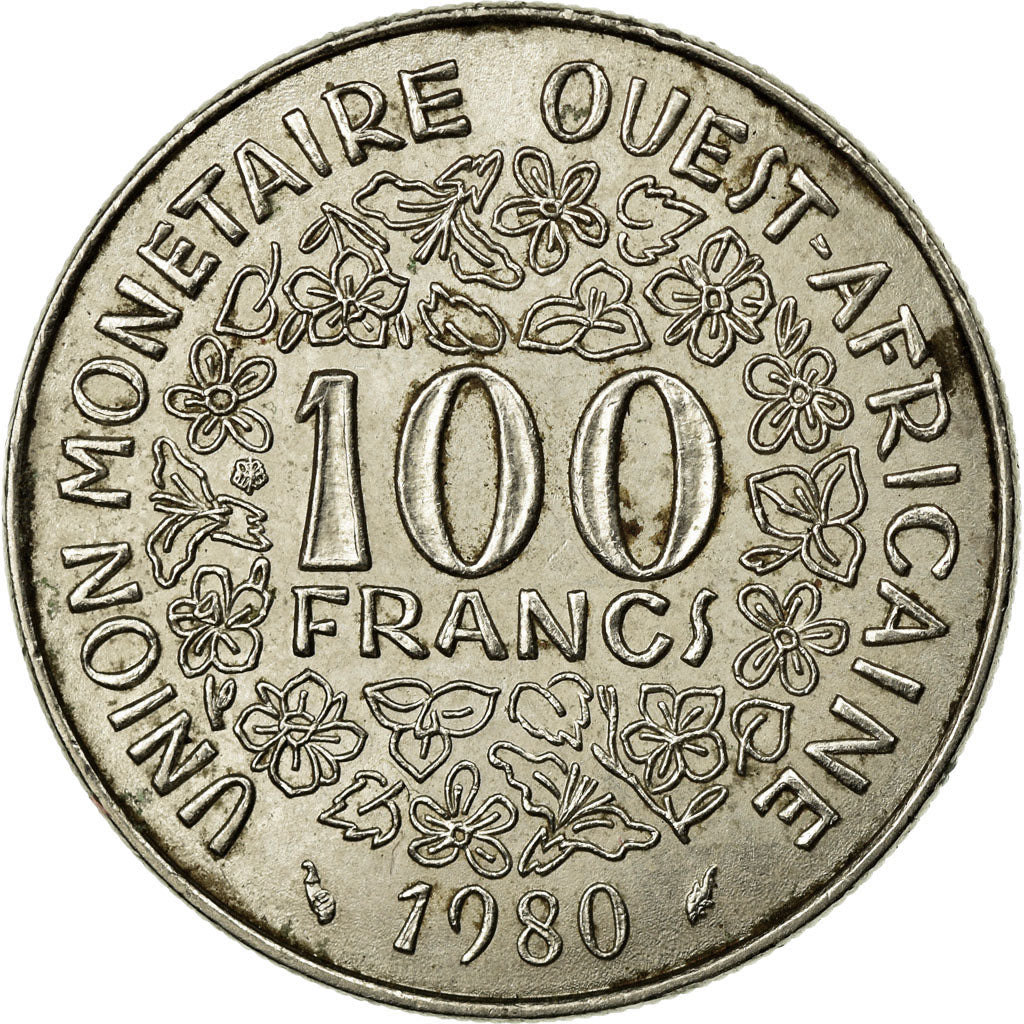 Münze, West African States, 100 Francs, 1980, SS+, Nickel, KM:4