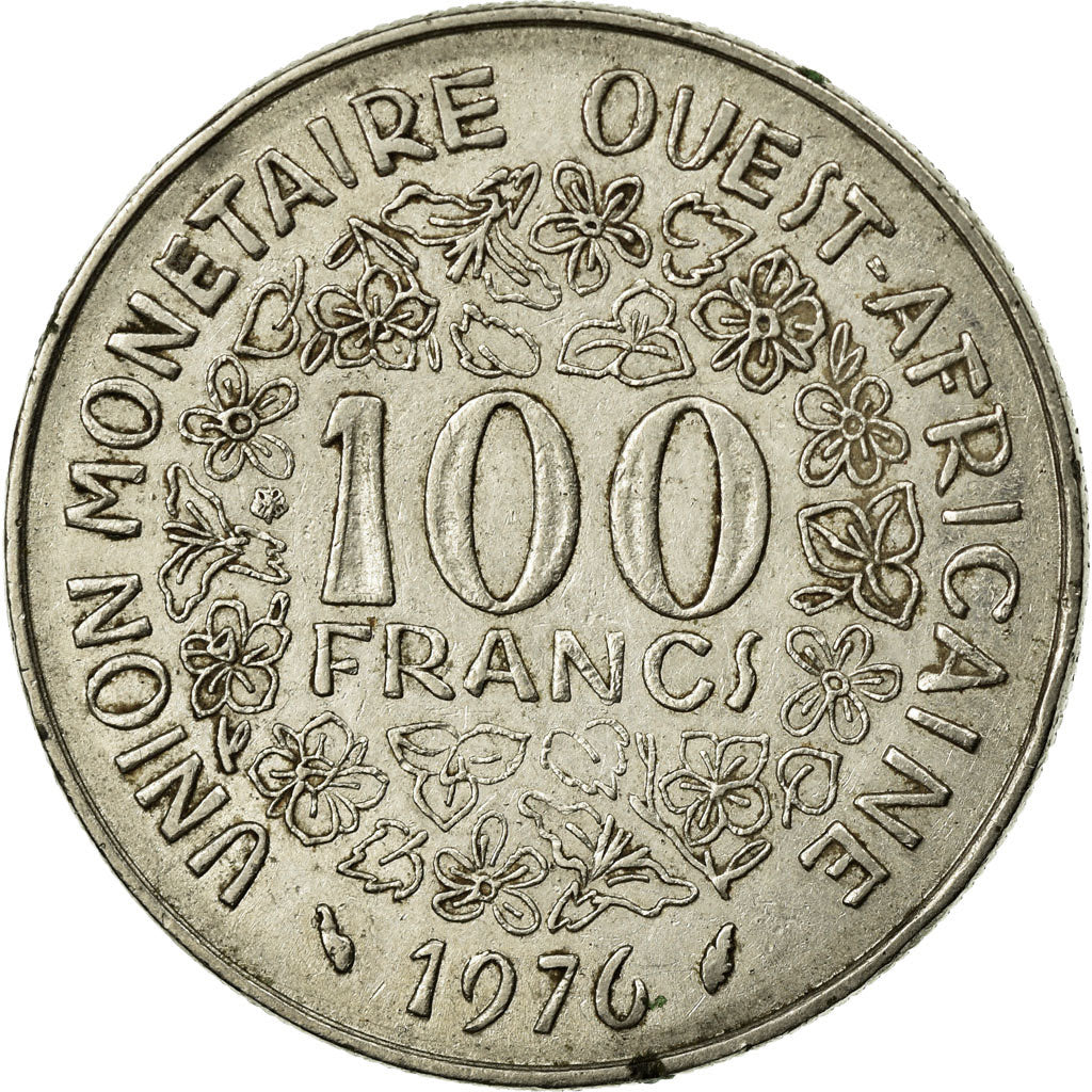 Moneta, Stati dell'Africa occidentale, 100 Francs, 1976, BB+, Nichel, KM:4