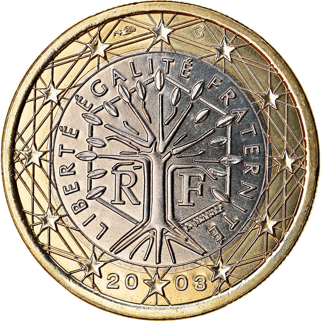 France, Euro, 2003, MS(65-70), Bi-Metallic, KM:1288