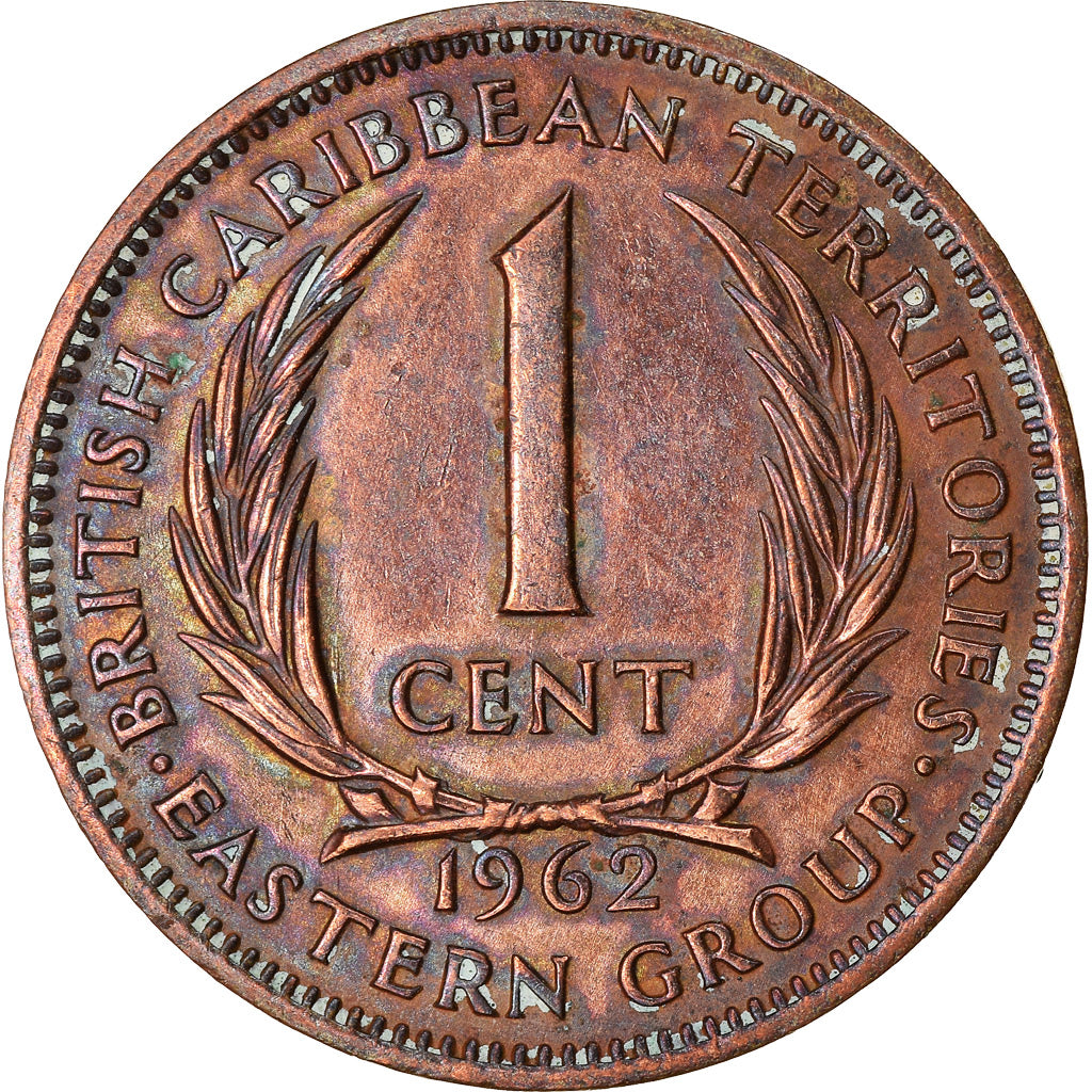 Coin, East Caribbean States, Elizabeth II, Cent, 1962, VF(30-35), Bronze, KM:2
